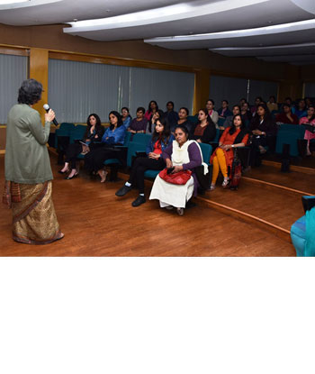 Cancer awareness session with employees of Dabur India.