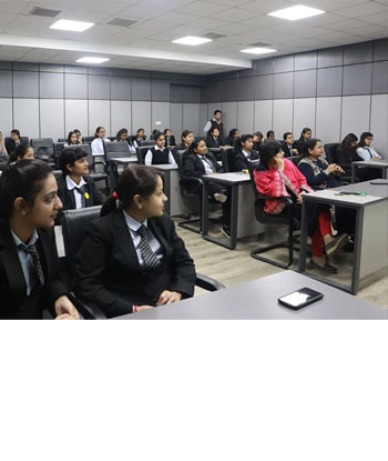 Cancer awareness program at IMS Ghaziabad with biotechnology students.