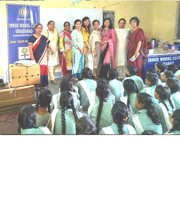 an interactive session on Menstrual Hygiene & Health at Sahibabad
