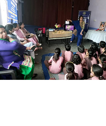 Sundesh, the NGO of Dabur India organised a talk on Menstrual Hygiene by Dr. Madhu Gupta